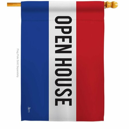 GUARDERIA Open Novelty Merchant 28 x 40 in. Double-Sided Horizontal House Flags for Decoration Banner Garden GU4069926